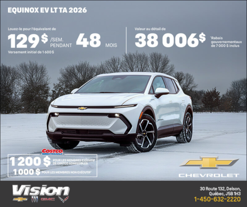 Procurez-vous le Chevrolet Equinox EV 2026