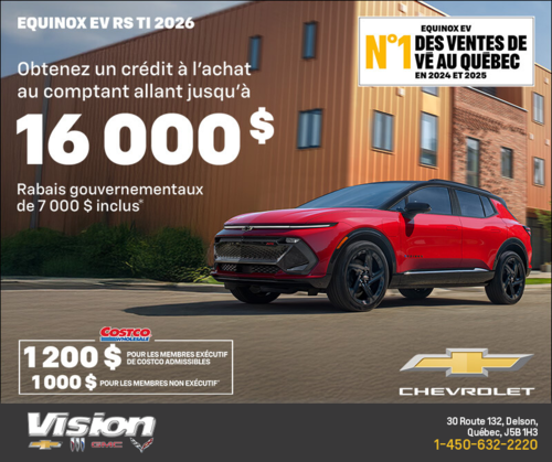 Procurez-vous le Chevrolet Equinox EV 2026