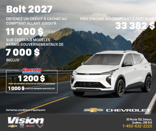 Procurez-vous le Chevrolet Bolt 2027