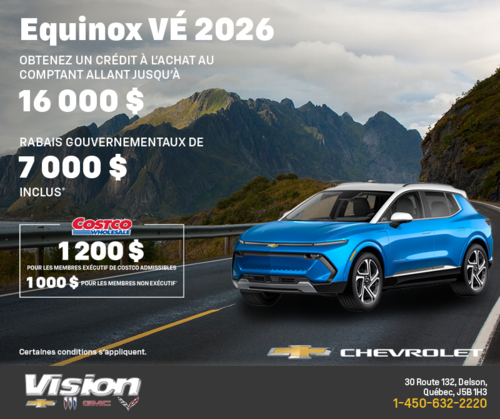 Procurez-vous le Chevrolet Equinox VÉ 2026