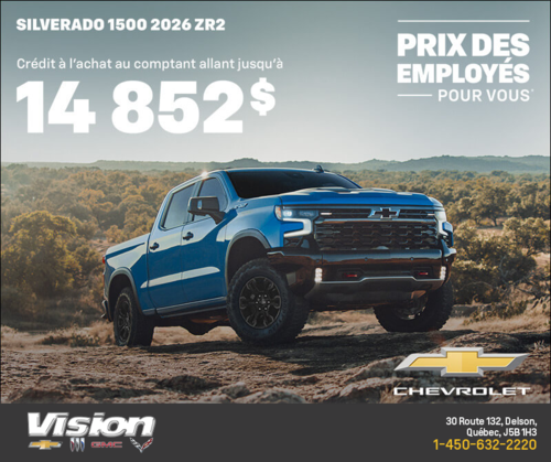 Le Chevrolet Silverado 1500 ZR2 2026