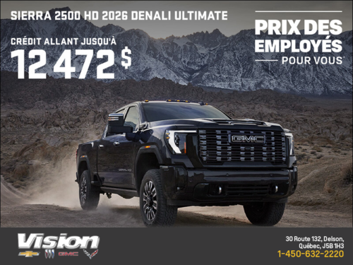 Le GMC  Sierra 2500 HD Denali Ultimate 2026