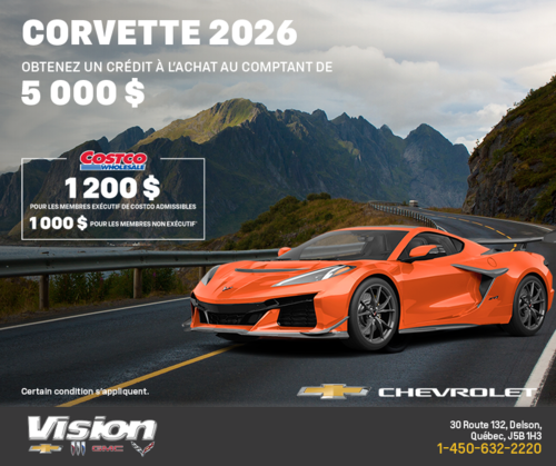 Procurez-vous le Chevrolet Corvette 2026