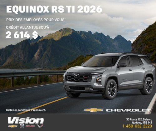 Procurez-vous le Chevrolet Equinox RS 2026