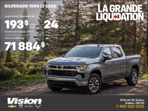 Le Chevrolet Silverado 1500 LT 2026