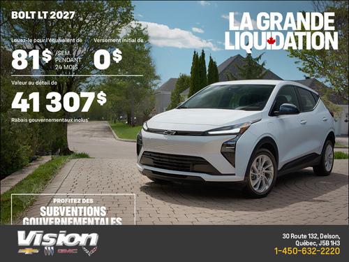 Procurez-vous le Chevrolet Bolt LT 2027