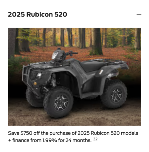 2025 Rubicon 520 [In Stock]