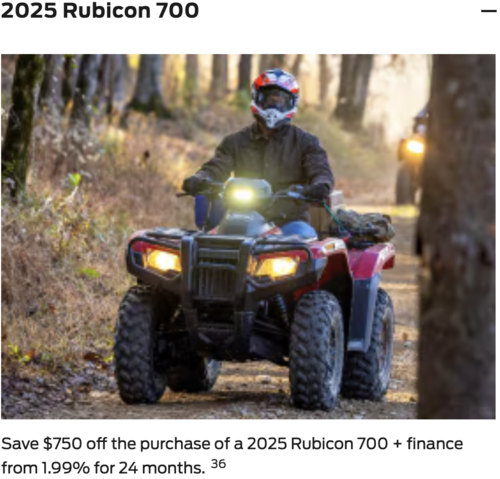 2025 Rubicon 700 [In Stock]