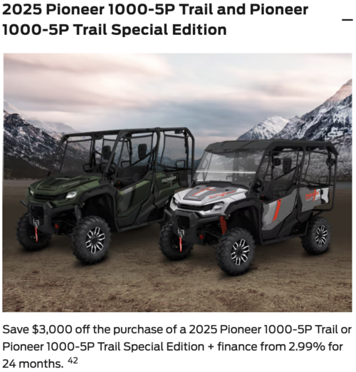 2025 Pioneer 1000-5P Trail [In Stock]