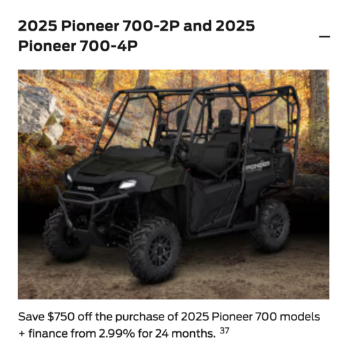 2025 Pioneer 700 [In Stock]