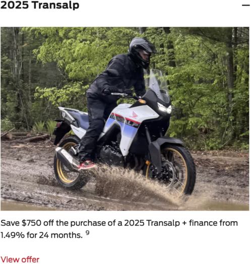 2025 Transalp [In Stock]