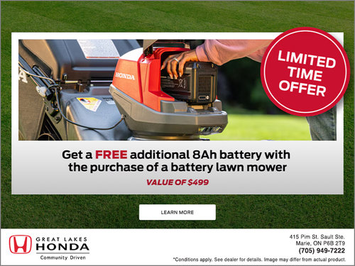 Receive a FREE additional 8Ah Battery with purchase