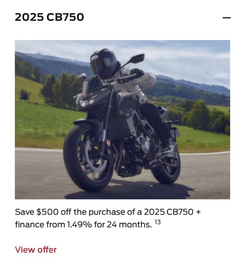 2025 CB750 [in Stock]