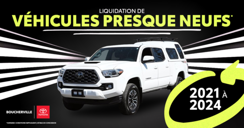 VÉHICULE PRESQUE NEUFS!