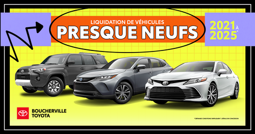 VÉHICULES PRESQUE NEUFS !