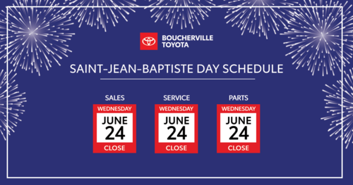 SAINT JEAN BAPTISTE DAY SCHEDULE