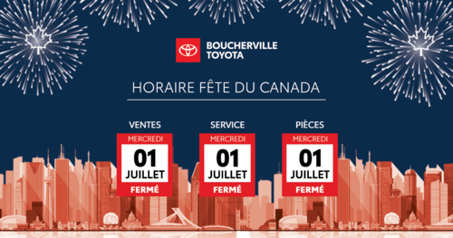 HORAIRE FÊTE DU CANADA