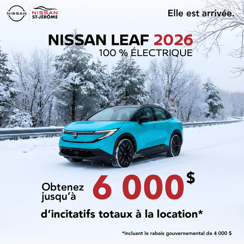 Obtenez la Nissan LEAF 2026
