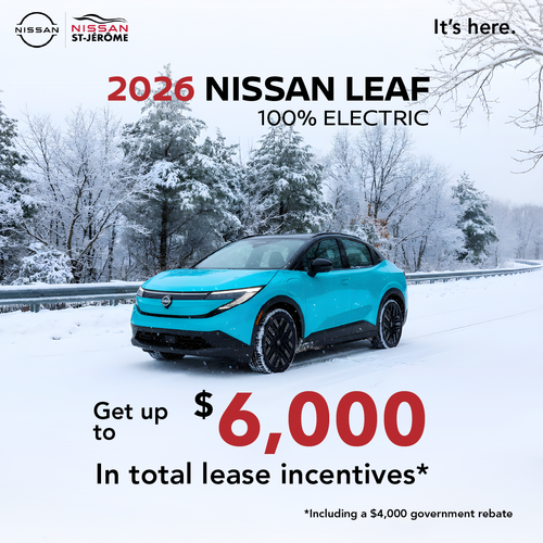 Get the 2026 Nissan LEAF Today!