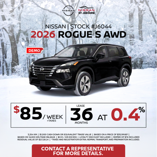 Get the 2026 Rogue S AWD Today!
