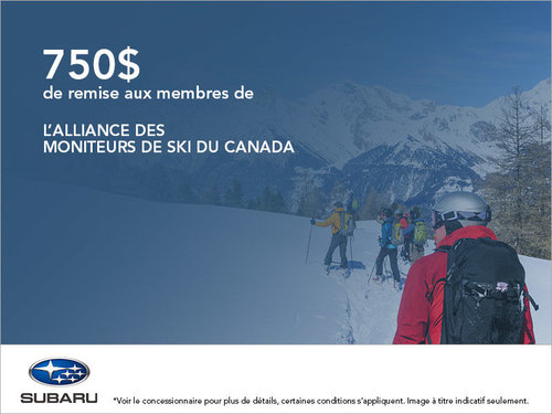 Rabais Alliance Moniteurs de Ski du Canada