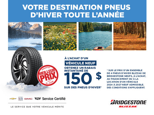 Rabais de 150$ de pneus de l'année