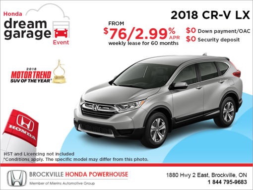 Lease the 2018 Honda CR-V!