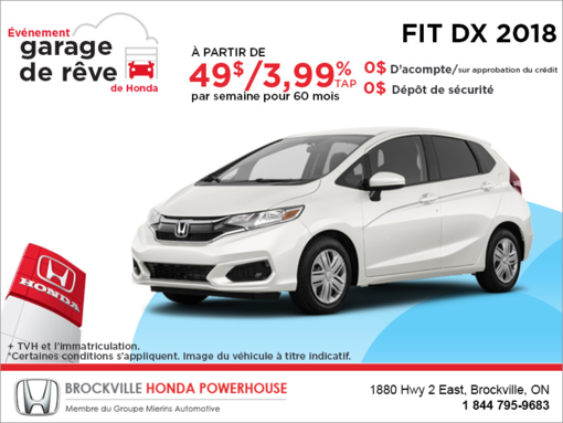 Louez la Honda Fit 2018!