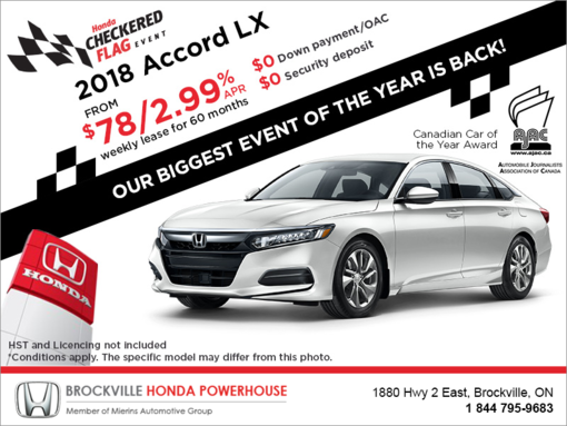 Lease the 2018 Honda Accord Sedan!