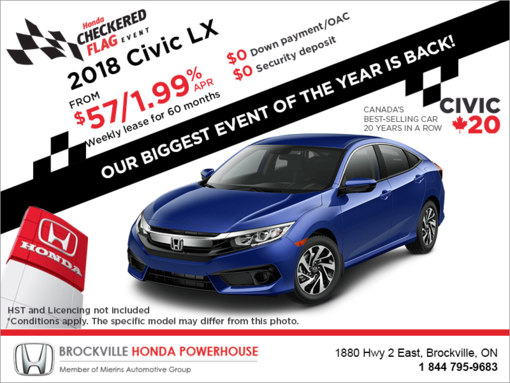 Lease the 2018 Honda Civic!