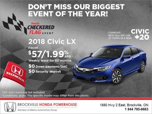 Lease the 2018 Honda Civic!