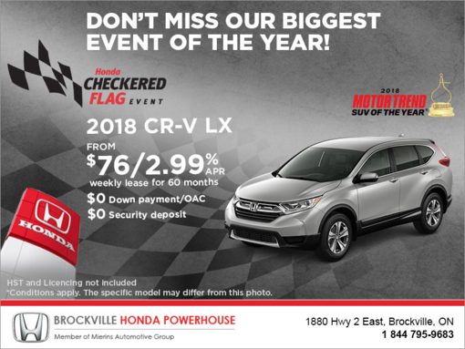 Lease the 2018 Honda CR-V!