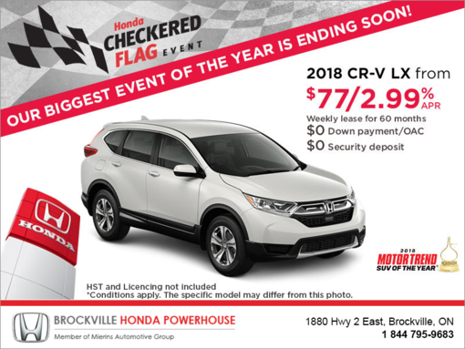 Lease the 2018 Honda CR-V!