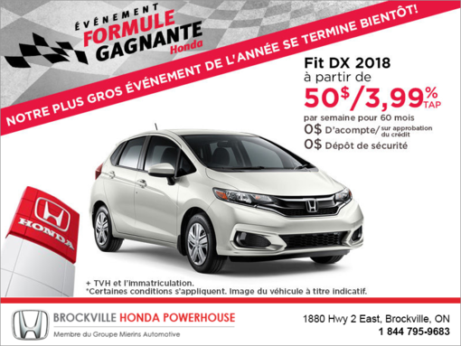 Louez la Honda Fit 2018!