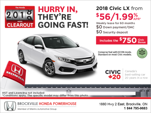 Lease the 2018 Honda Civic!