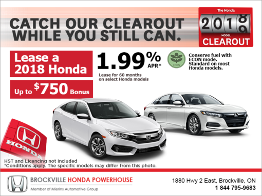 The Honda 2018 Model Clearout!
