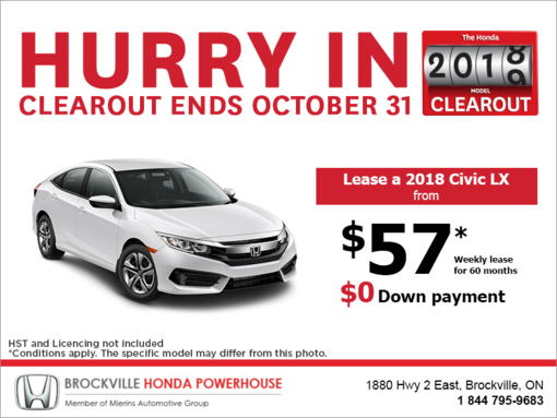 Lease the 2018 Honda Civic!