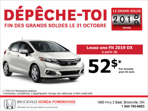 Louez la Honda Fit 2019!
