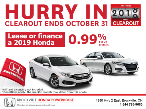 The Honda 2018 Model Clearout!