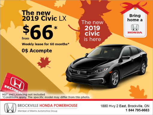 Lease the 2019 Honda Civic!