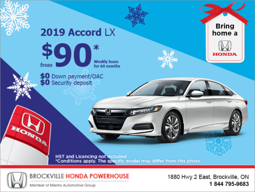 Lease the 2019 Honda Accord Sedan!