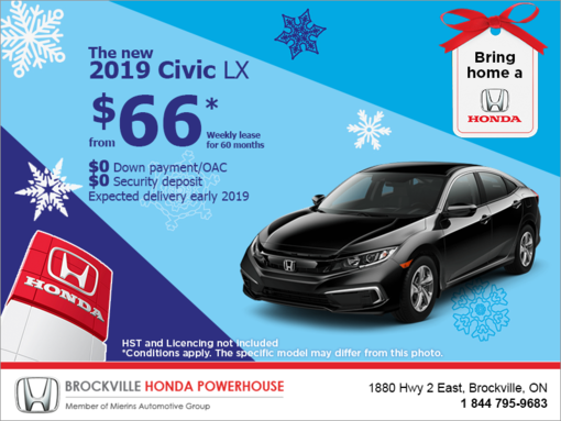 Lease the 2019 Honda Civic!