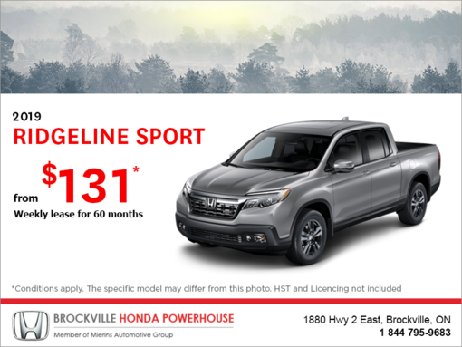 Lease the 2019 Honda Ridgeline!