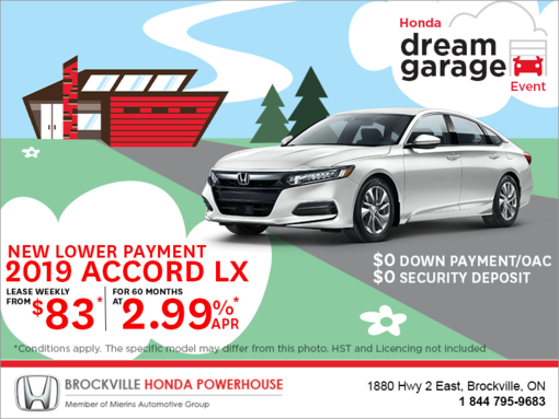 Lease the 2019 Honda Accord Sedan!