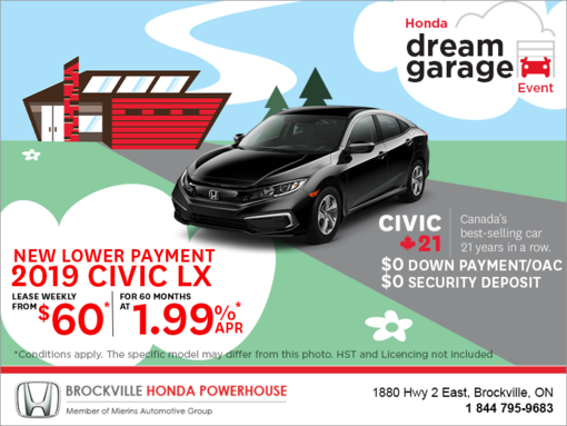 Lease the 2019 Honda Civic!