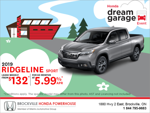 Lease the 2019 Honda Ridgeline!