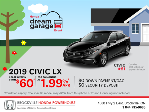Lease the 2019 Honda Civic!