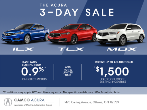 The Acura 3-Day Sale!