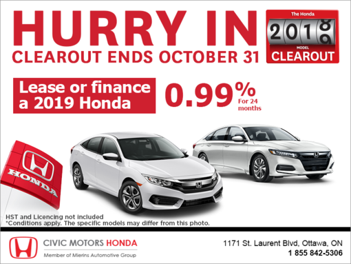 The Honda 2018 Model Clearout!