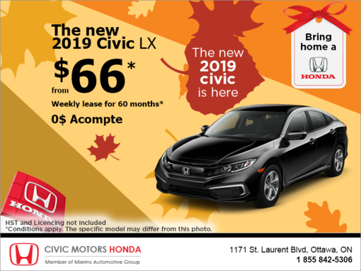 Lease the 2019 Honda Civic!